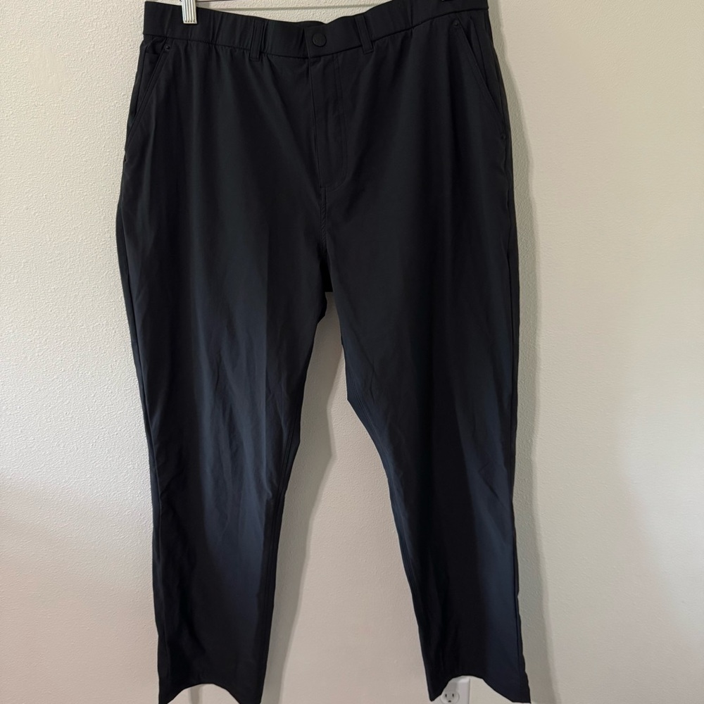 Gramicci Stretch Nylon Pants Black Snap Button Zipper Fly Athleisure-38x30